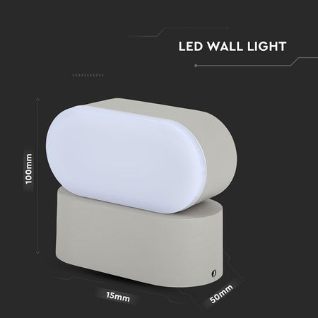 Lampa Led 5w Ip65 4000k Alb Neutru - Gri