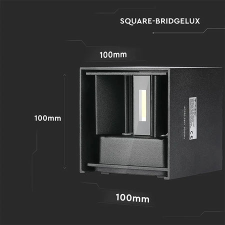 Corp iluminat LED 12W IP65 lumină neutră pătrat, 1360 lm, V-Tac SKU-218530