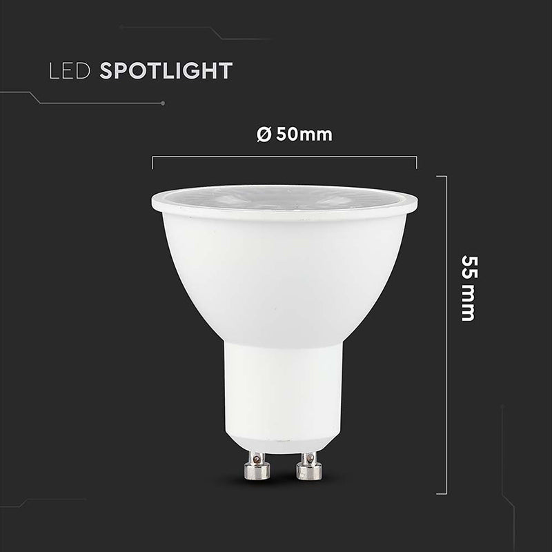 Bec spot LED GU10 7.5 W, 4000 K, cip CREE, alb neutru V-Tac SKU-218756