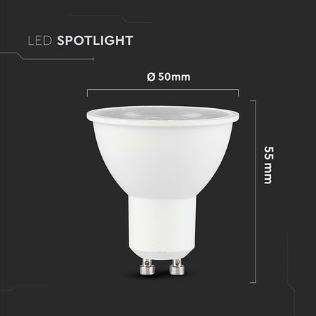 Bec spot LED GU10 7.5 W, 4000 K, cip CREE, alb neutru V-Tac SKU-218756
