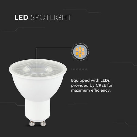 Bec spot LED GU10 7.5 W, 4000 K, cip CREE, alb neutru V-Tac SKU-218756