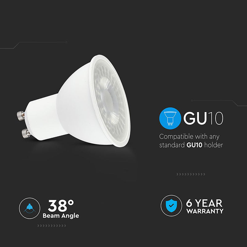 Bec spot LED GU10 7.5 W, 4000 K, cip CREE, alb neutru V-Tac SKU-218756