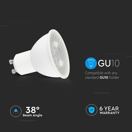 Bec spot LED GU10 7.5W 38° 4000K alb neutru cip Cree V-Tac SKU-218766