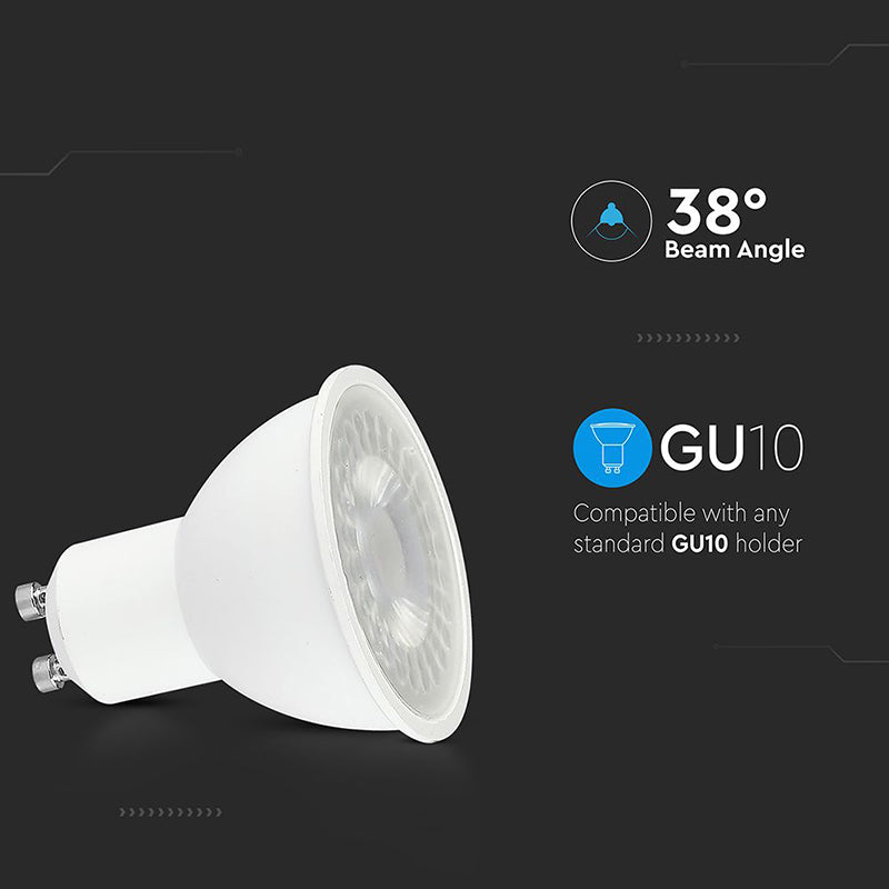 Bec spot LED GU10 7.5W 220-240V 6400K alb rece V-Tac SKU-218771