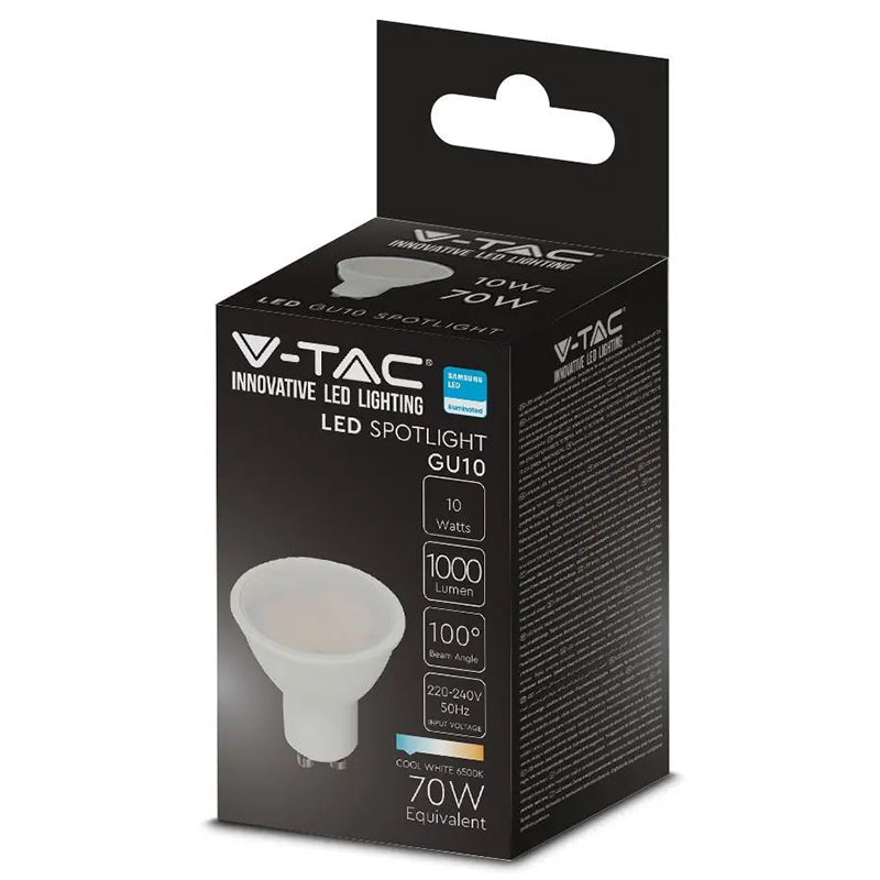 Bec Spot Led Gu10 10w 6500k Alb Rece, Cip Samsung