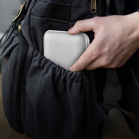 Baterie externă V-Tac de 10000 mAh argintie cu cablu tip C SKU-23035