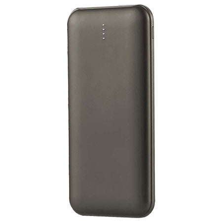 Baterie externă de 10000 mAh gri antracit cu 2 ieșiri USB și intrare tip C V-Tac SKU-23037