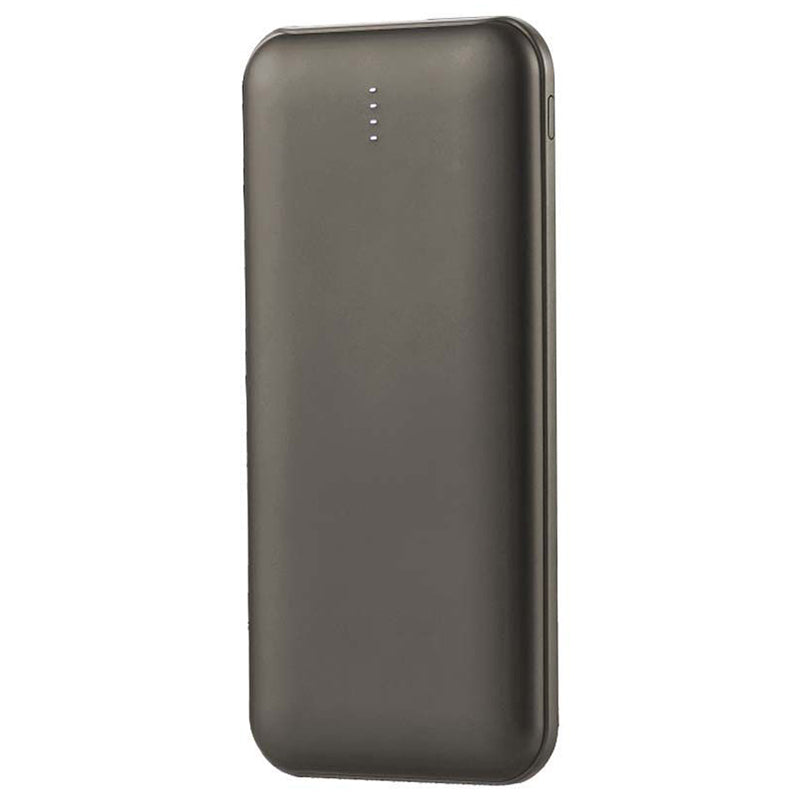 Baterie externă de 10000 mAh gri antracit cu 2 ieșiri USB și intrare tip C V-Tac SKU-23037