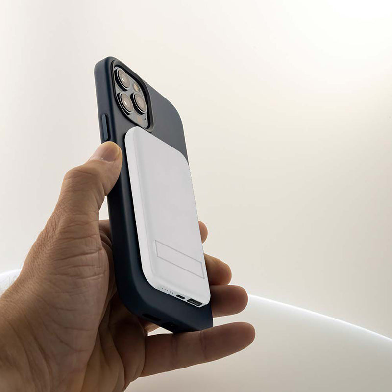 Baterie externă 10000 mAh cu încărcare wireless magnetică 15 W albă V-Tac SKU-23039