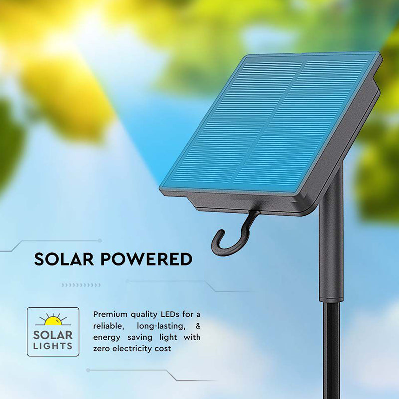 Kit bandă LED solară 4000K, 5 m, IP67, cu panou 1.2 W V-Tac SKU-23045