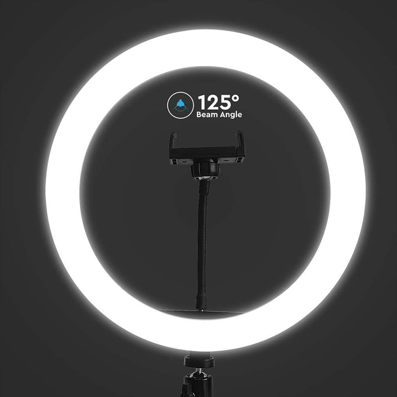 Ring light selfie 10 inch cu trepied, LED, 10W, 550 lm, V-Tac SKU-23048