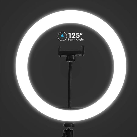Ring light selfie 10 inch cu trepied, LED, 10W, 550 lm, V-Tac SKU-23048