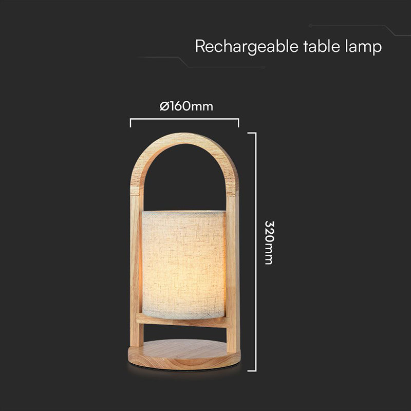 Lampa birou LED 1,5W cu lumină alb cald, corp din lemn, V-Tac