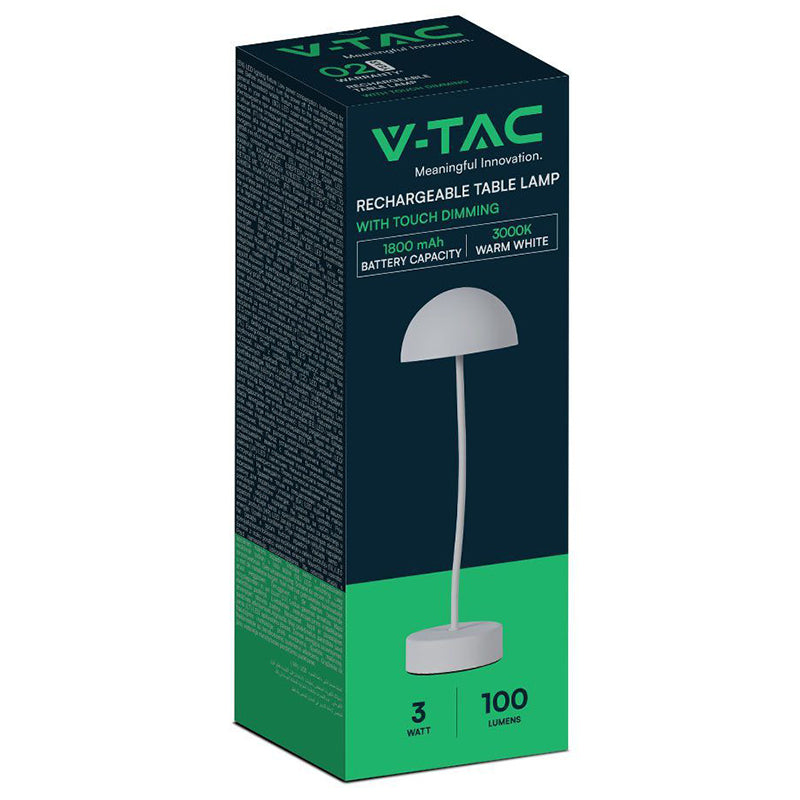 Lampa birou LED 1,5W cu lumină alb cald, corp din lemn, V-Tac