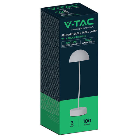 Lampa birou LED 1,5W cu lumină alb cald, corp din lemn, V-Tac