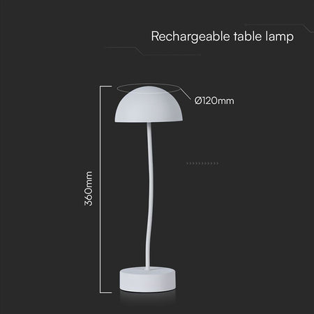 Lampa birou LED 1,5W cu lumină alb cald, corp din lemn, V-Tac