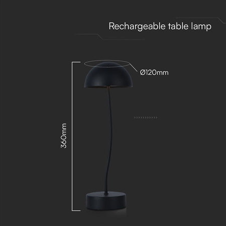 Lampa birou LED 1,5W cu lumină alb cald, corp din lemn, V-Tac