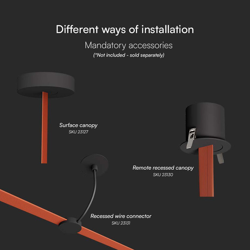 Corp LED magnetic tracklight 10W 3000K negru V-Tac SKU-23108