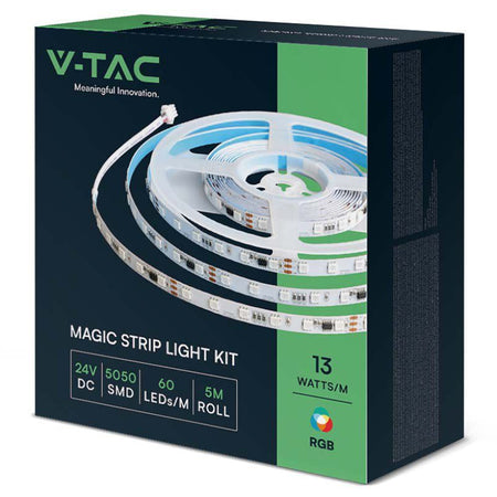 Kit Banda Led Smd5050 5m 24v Rgb Ip20