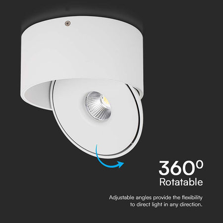 Corp LED spot COB 20W 3în1, lumină reglabilă, rotund, alb, V-Tac SKU-23155