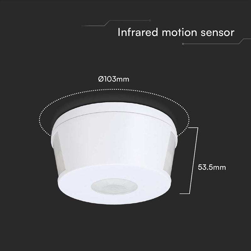 Senzor de mișcare 1000 W 360° IP20 alb V-Tac SKU-23162