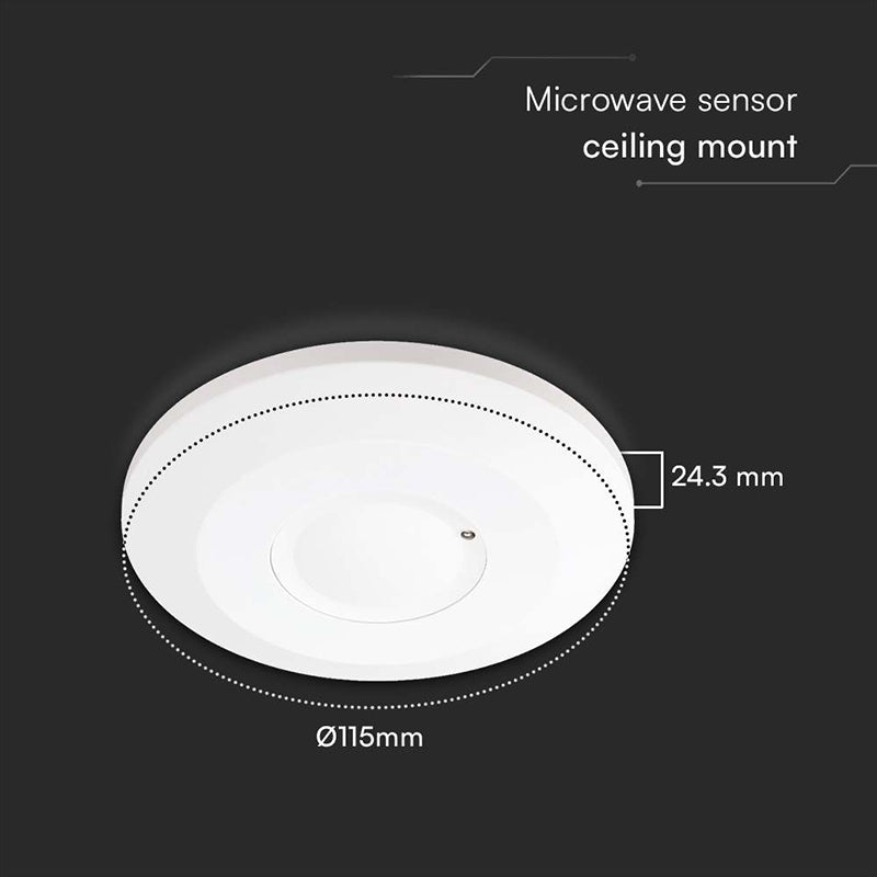 Senzor de mișcare 1000 W 360° IP20 alb V-Tac SKU-23163