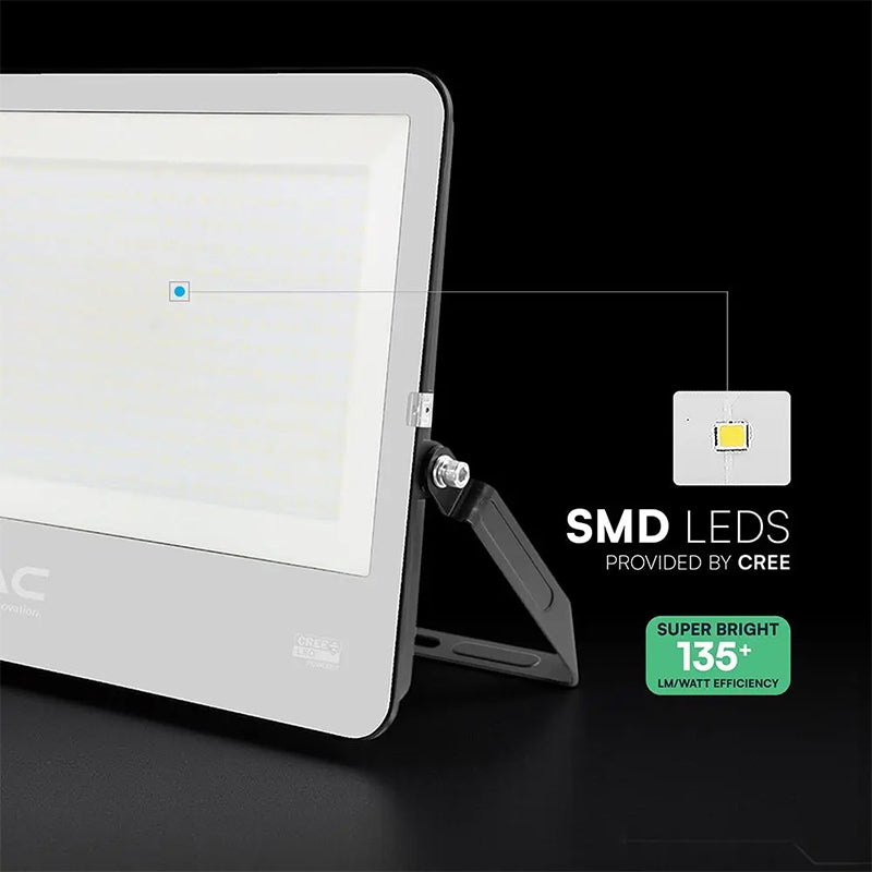 Reflector LED 300W 135 lm/W 6500K IP65 cu cip CREE negru V-Tac SKU-232036