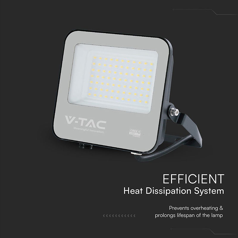 Reflector LED 50W 135 lm/W 6500K IP65 CREE cu cablu 1 m V-Tac SKU-232176