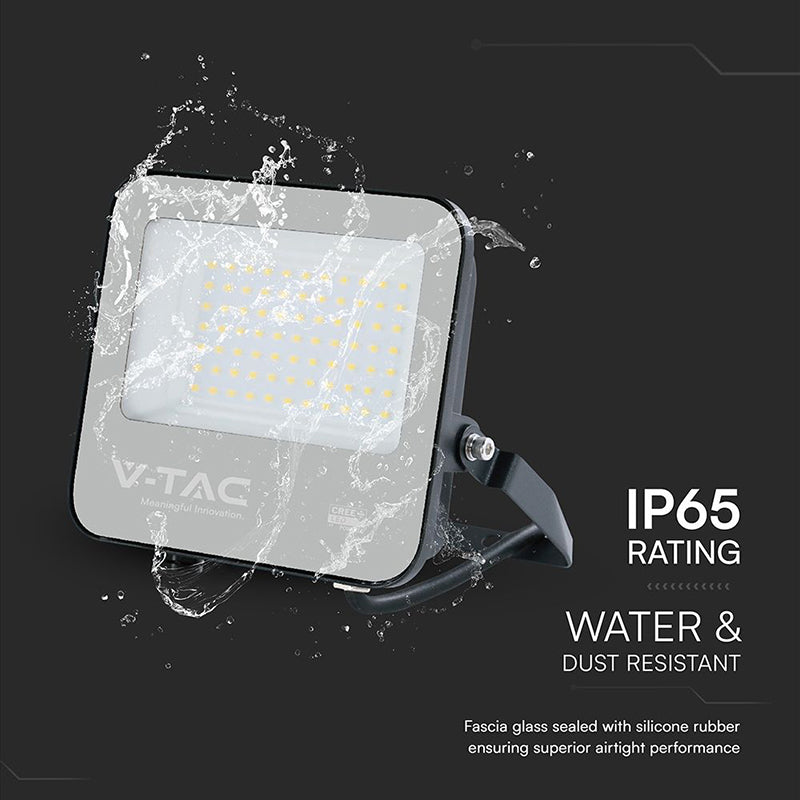 Reflector LED 50W 135 lm/W 6500K IP65 CREE cu cablu 1 m V-Tac SKU-232176