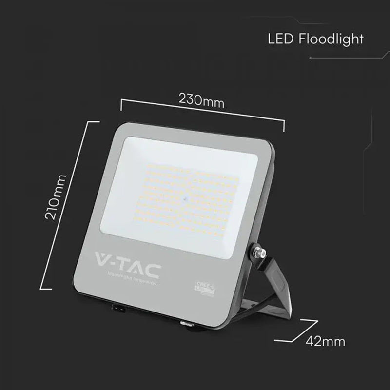 Reflector LED 100 W 135 lm/W 4000K IP65 negru/ gri V-Tac SKU-232186