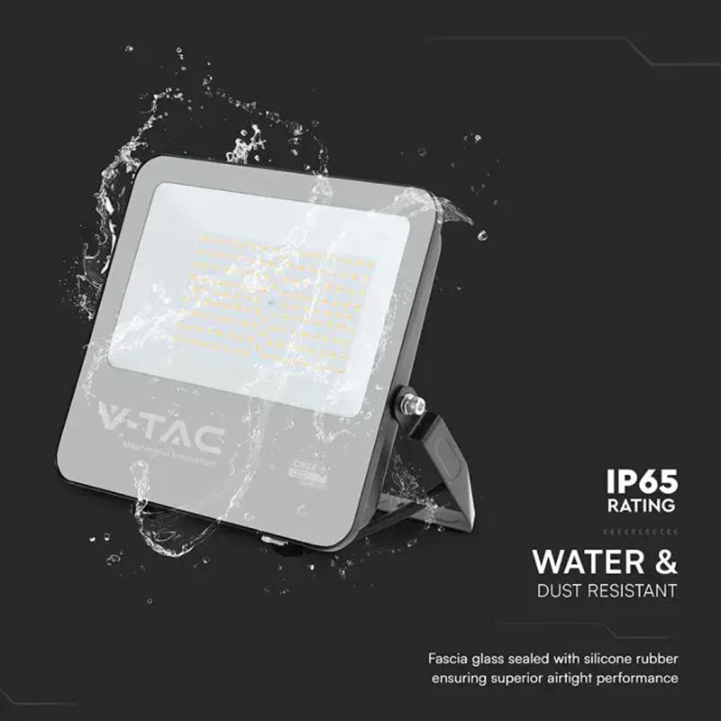 Reflector LED 100 W 135 lm/W 4000K IP65 negru/ gri V-Tac SKU-232186