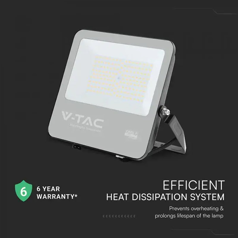 Reflector LED 100 W 135 lm/W 4000K IP65 negru/ gri V-Tac SKU-232186