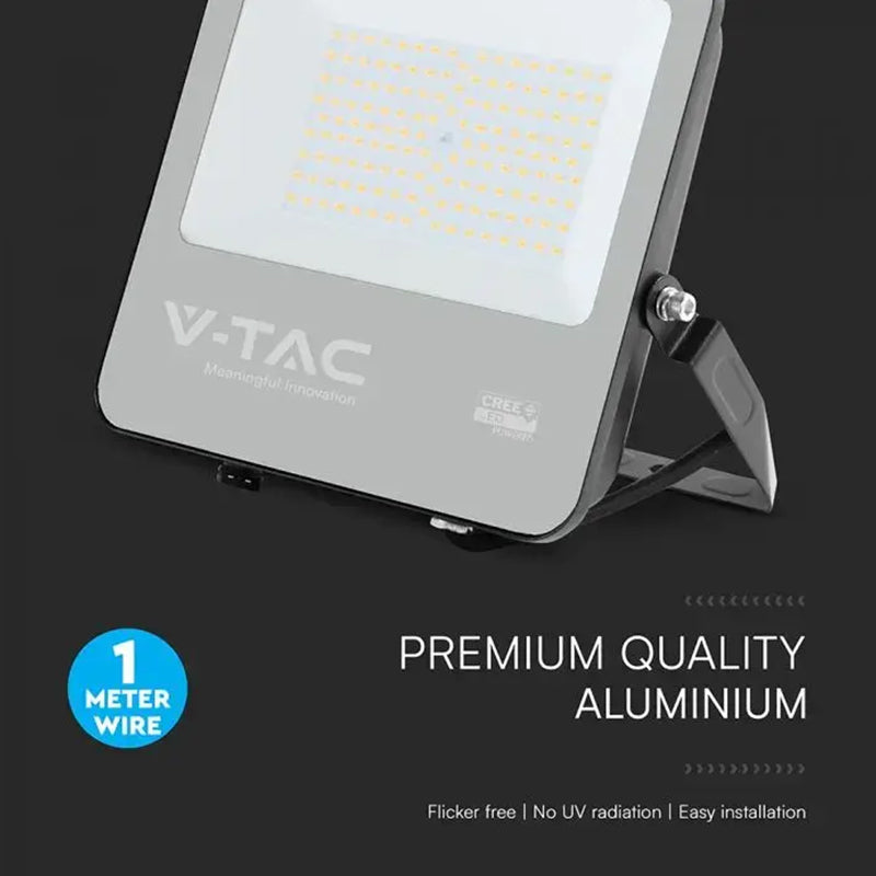 Reflector LED 100 W 135 lm/W 4000K IP65 negru/ gri V-Tac SKU-232186