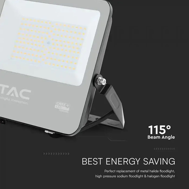 Reflector LED 100 W 135 lm/W 4000K IP65 negru/ gri V-Tac SKU-232186