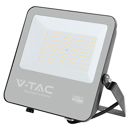 Reflector LED 100W 135 lm/W 6500K IP65, negru, cablu 1 m V-Tac SKU-232196