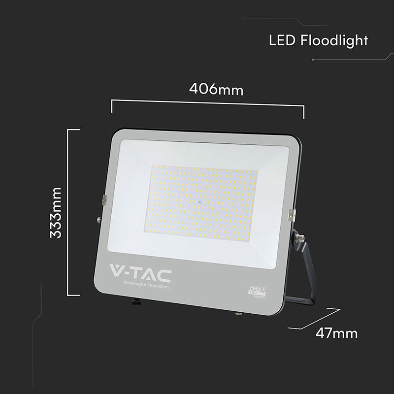 Reflector LED 200W 135LM/W 6500K IP65, SMD CREE, negru/gri V-Tac SKU-232216
