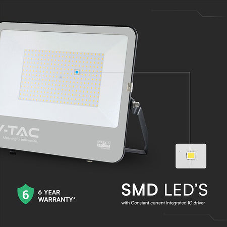 Reflector LED 200W 135LM/W 6500K IP65, SMD CREE, negru/gri V-Tac SKU-232216