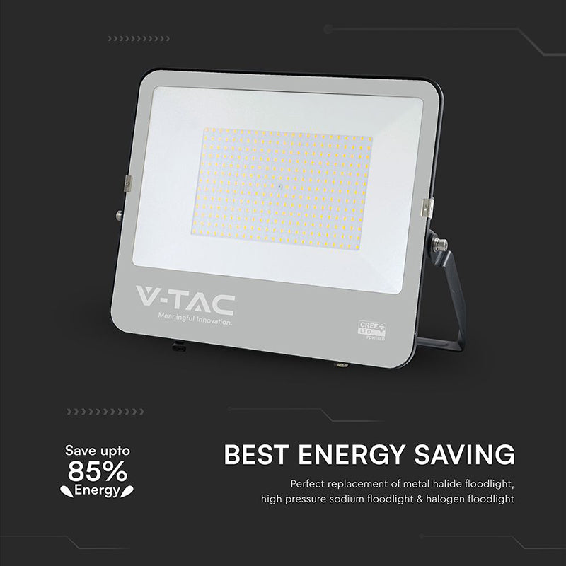 Reflector LED 200W 135LM/W 6500K IP65, SMD CREE, negru/gri V-Tac SKU-232216
