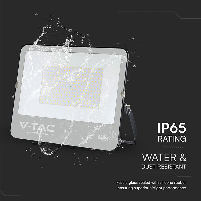Reflector LED 200W 135LM/W 6500K IP65, SMD CREE, negru/gri V-Tac SKU-232216