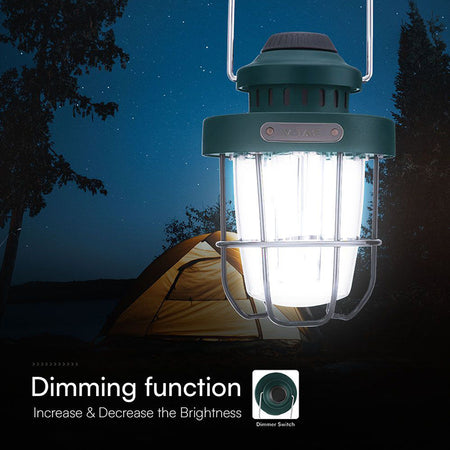 Lampă camping 3W + 5W cu efect flacără și USB Tip C V-Tac SKU-23337
