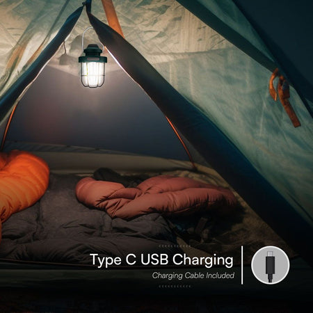 Lampă camping 3W + 5W cu efect flacără și USB Tip C V-Tac SKU-23337