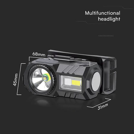 Lanterna Frontala Led 3w + Led Rgb Ip43 Cu Incarcare Tip C