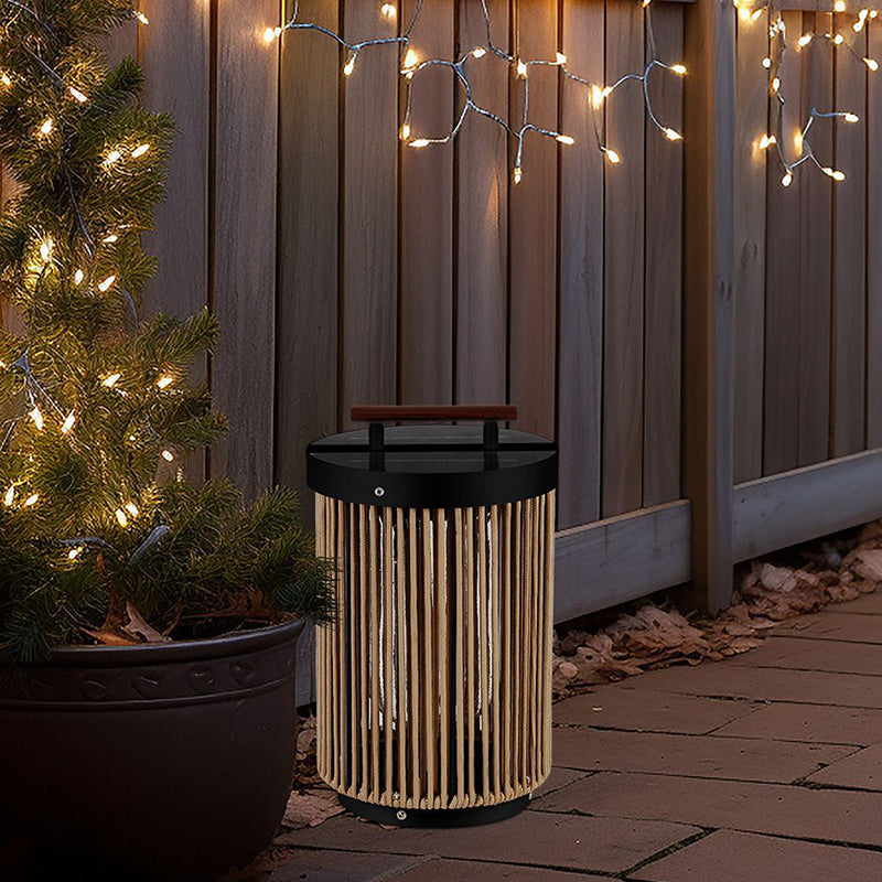 Lampă solară 2.4 W, 3000K, IP65, negru/maro V-Tac SKU-23349