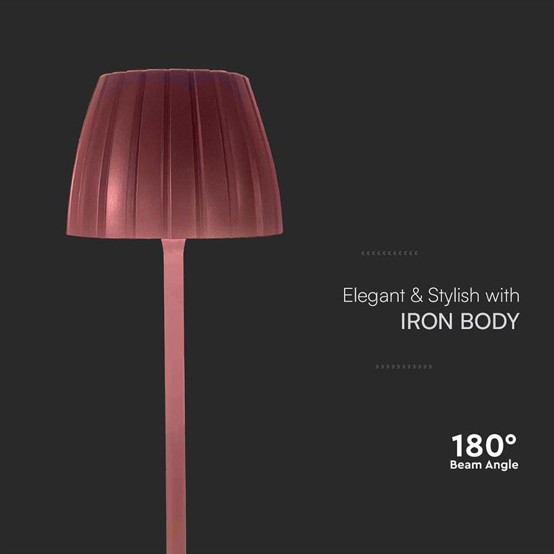 Lampă LED de birou 2,7 W dimabilă cu 3 culori de lumină și baterie V-Tac