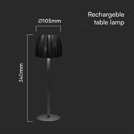 Lampă LED de birou 2,7 W dimabilă cu 3 culori de lumină și baterie V-Tac