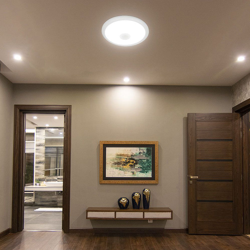 Plafoniera Led 12w Ip20 Senzor De Miscare 3in1 - Alb