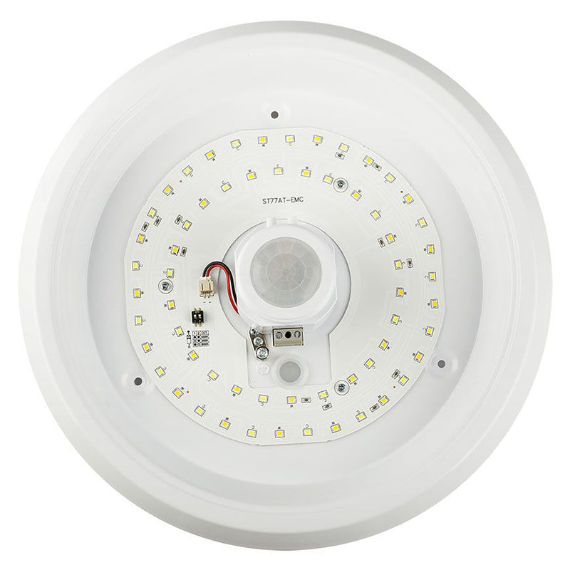 Plafoniera Led 12w Ip20 Senzor De Miscare 3in1 - Alb
