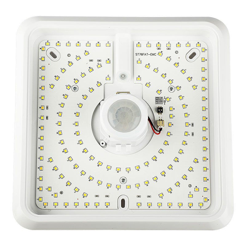 Plafoniera Led 12w Ip20 Senzor De Miscare 3in1 - Alb