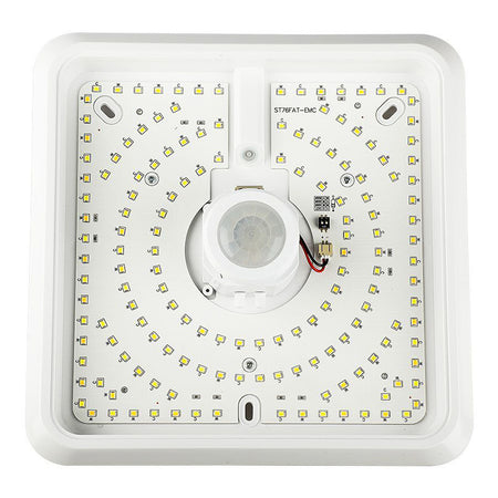 Plafoniera Led 12w Ip20 Senzor De Miscare 3in1 - Alb