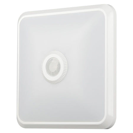 Plafonieră LED pătrată albă 12 W cu senzor de mișcare și lumină 3 în 1 V-Tac SKU-23419
